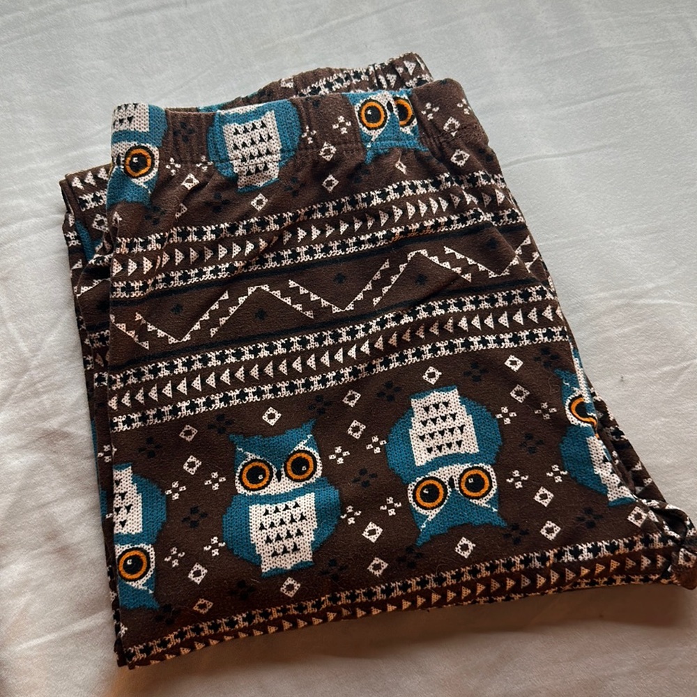 Women’s medium (7-9) brown owl leggings, only worn once